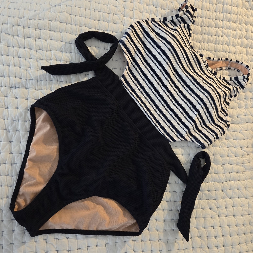 Striped One-piece Swimsuit